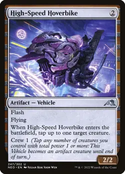 MTG Magic NEO Kamigawa Neon Dynasty - 1x EN NM 247 U High-Speed Hoverbike - Image 1