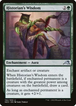 MTG Magic NEO Kamigawa Neon Dynasty - 1x EN NM 192 U Historian's Wisdom - Image 1