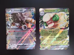 ✔ 2X Bouffalant ex 077/086 Whimsicott Ex 005/086 Fuoco Bianco 🇮🇹 Pokemon Nm - Image 1
