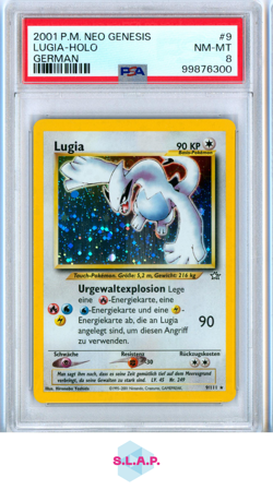 LUGIA HOLO POKEMON 9/111 2001 NEO GENESIS - DEUTSCH PSA 8 - Image 1