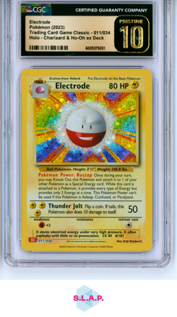 ELECTRODE POKEMON 011/034 2023 CHARIZARD & HO-OH EX DECK HOLO ENGLISH CGC 10 - Image 1