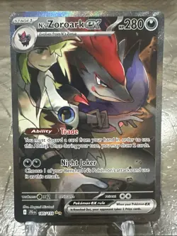 Pokemon TCG N's Zoroark EX Special Illustration Rare Holo 185/159 - Image 1
