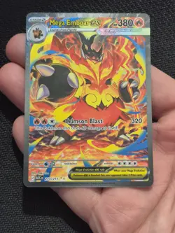 Pokemon TCG Mega Emboar EX Special Illustration Rare 273/217 NEAR MINT CONDITION - Image 2