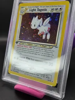 2002 POKEMON NEO DESTINY 1ST ED #15 LIGHT TOGETIC-HOLO PSA 8 - Image 4