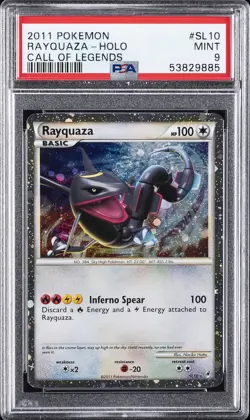 2011 POKEMON CALL OF LEGENDS #SL10 RAYQUAZA-HOLO PSA 9 - Image 1