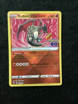 Radiant Charizard Radiant Rare Pokemon GO 011/078 NM - Image 1