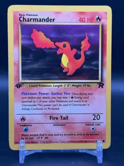 Charmander 50/82 Common Team Rocket Pokemon 1st Edition NM - Image 1