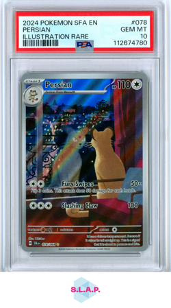 PERSIAN POKEMON TCG 78 2024 SHROUDED FABLE HOLO ENGLISH PSA 10 - Image 1