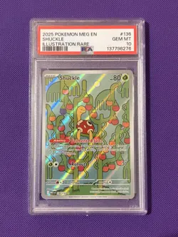PSA 10 SHUCKLE 136/132 ILLUSTRATION RARE MEGA EVOLUTION POKEMON - Image 1