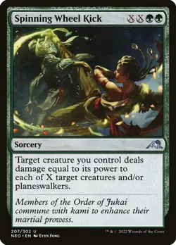 MTG Magic NEO Kamigawa Neon Dynasty - 1x EN NM 207 U Spinning Wheel Kick - Image 1