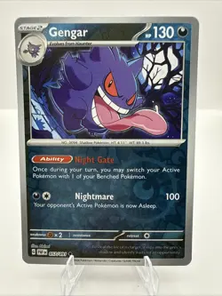 Gengar 057/091 SV: Paldean Fates Pokemon Reverse Holo Foil Rare Pack Fresh - Image 1