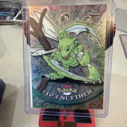 2000 Topps Chrome Pokemon #123 Scyther Chrome - Image 1