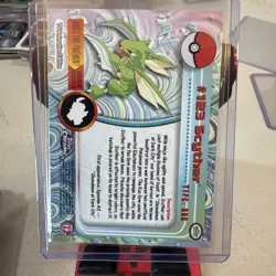 2000 Topps Chrome Pokemon #123 Scyther Chrome - Image 2