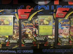 Pokemon TCG Lot Of (3) Perfect Order, 3 Pack Blister, Chikorita - Image 2