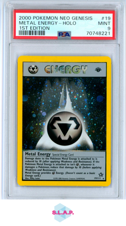 METAL ENERGY HOLO 1 EDITION POKEMON 19/111 2000 NEO GENESIS - EN PSA 9 - Image 1