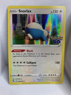 Snorlax - 055/078 (Holo Rare) #55 - Pokemon Sword & Shield: Pokemon Go NM/M - Image 1