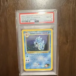 Pokemon Giovanni's Gyarados 5/132 Gym Challenge 1st Edition Holo PSA 8 90 HP - Image 1