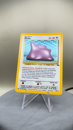 Ditto 3/62 - Fossil Set - NM - Holo - Pokemon TCG - Vintage 1999 - Image 2