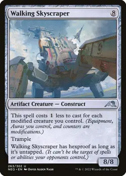 MTG Magic NEO Kamigawa Neon Dynasty - 1x EN NM 263 U Walking Skyscraper - Image 1