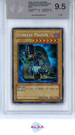 DUNKLER MAGIER YUGIOH PCY-G004 2003 POWER OF CHAOS PROMO - DEUTSCH PGS 9.5 - Image 1