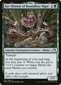 MTG Magic NEO Kamigawa Neon Dynasty - 1x EN NM 187 U Go-Shintai Boundless Vigor - Image 1
