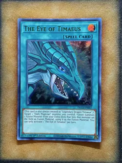 Yugioh The Eye of Timaeus DLCS-EN007 Ultra Rare 1st Ed GREEN NM - Image 1