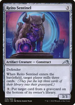 MTG Magic NEO Kamigawa Neon Dynasty - 1x EN NM 256 U Reito Sentinel - Image 1