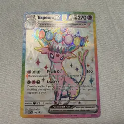 Pokemon TCG Espeon ex 175 Prismatic Evolutions Premium Figure Collection Promo - Image 1