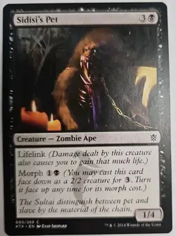 MTG Magic The Gathering Card Sidisi's PetCreature Zombie Ape Black KTK - Image 1