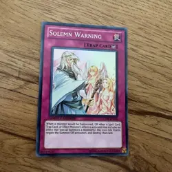 *** SOLEMN WARNING *** SUPER RARE MINT/NM CT08-EN015 YUGIOH! - Image 1