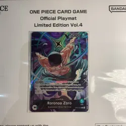 One Piece TGC Official Playmat Vol.4 Eng Inglese Tappeto + Carta Zoro OP12-020 L - Image 2