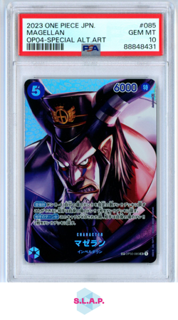 MAGELLAN ONE PIECE OP02-085 2023 KINGDOMS OF INTRIGUE SR JAPANESE PSA 10 - Image 1