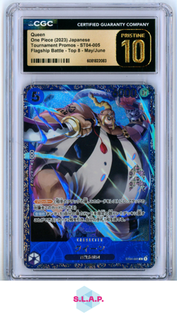 QUEEN ONE PIECE ST04-005 2023 TOURNAMENT PRM TOP 8 HOLO JAP CGC 10 PRISTINE - Image 1