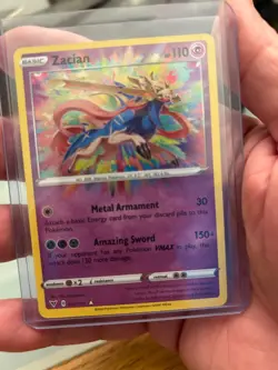 Pokemon TCG Zacian Vivid Voltage Holo Card 082/185 Rare NM/M Condition - Image 1