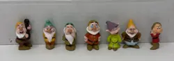 Vtg 1993 Mattel Disney Snow White's 7 Seven Dwarfs PVC Figure Lot Cake Topper - Image 1