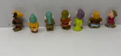 Vtg 1993 Mattel Disney Snow White's 7 Seven Dwarfs PVC Figure Lot Cake Topper - Image 5