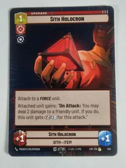 Sith Holocron - Star Wars Unlimited Legends of the Force Regular Rare Hyperspace - Image 1