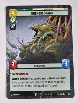 LOF 086 Drengir Spawn Rare Hyperspace Star Wars Unlimited Legends of the Force - Image 1