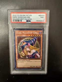 Dark Magician Girl – Secret Pharaoh’s Rare – MAMA-EN107 – PSA 9 (Mint) - Image 1