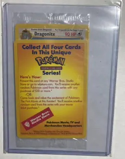 Sealed Dragonite Pokemon The First Movie WB Promo Black Star 1999 Card WOTC - Image 1