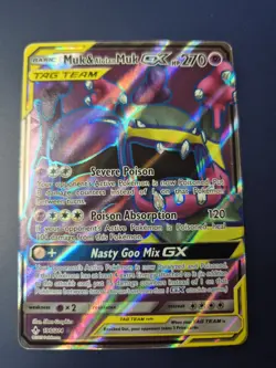 Pokemon Cards Muk & Alolan Muk GX 196/214 Unbroken Bonds Rare Ultra *1 - Image 1