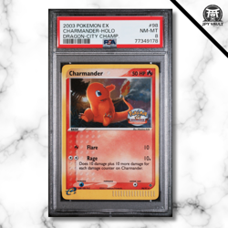 Pokemon Card English - Charmander Promo #098 - Dragon City Champ - PSA 8 - Image 1