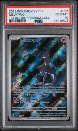 Pokemon Card Italian - Mewtwo AR #052 - 151 MEW Promo - PSA 10 Gem Mint - - Image 2