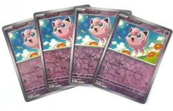Jigglypuff Reverse Holo 083/193 x4 4x Pokemon Cards 2023 Paldea Evolved Playset - Image 1