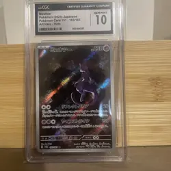 🌓🌗 CGC Gem Mint 10 Mewtwo 183/165 AR Art Rare 151 sv2a Pokemon Card - Image 1