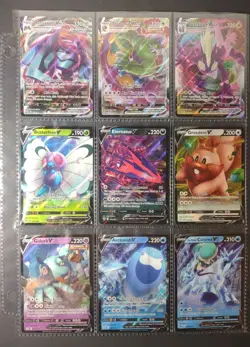 Pokemon 9 Card Lot Sword And Shield Era V And VMax Cards Pack Fresh See Photos! - Image 1