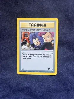 Pokemon TCG Here Comes Team Rocket 15/82 Team Rocket Holo Rare WOTC Card - Image 1