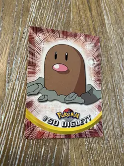 DIGLETT #50 - BLUE Logo - NON-HOLO - SERIES 1 - TOPPS Pokemon Card - NM - Image 1