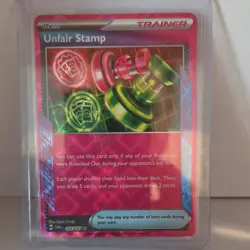 Pokemon Unfair Stamp 165/167 Twilight Masquerade Ace Spec Foil Trainer Card - Image 1