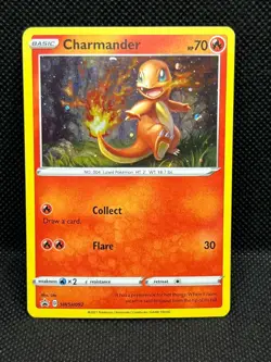 Pokemon Tcg Charmander SWSH092 SWSH: Sword & Shield Promo Card Cosmo Holo - Image 1